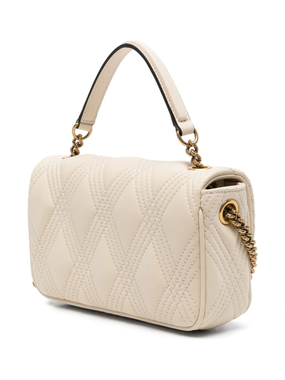 Valentino Garavani Quiltie 67 leren schoudertas Beige