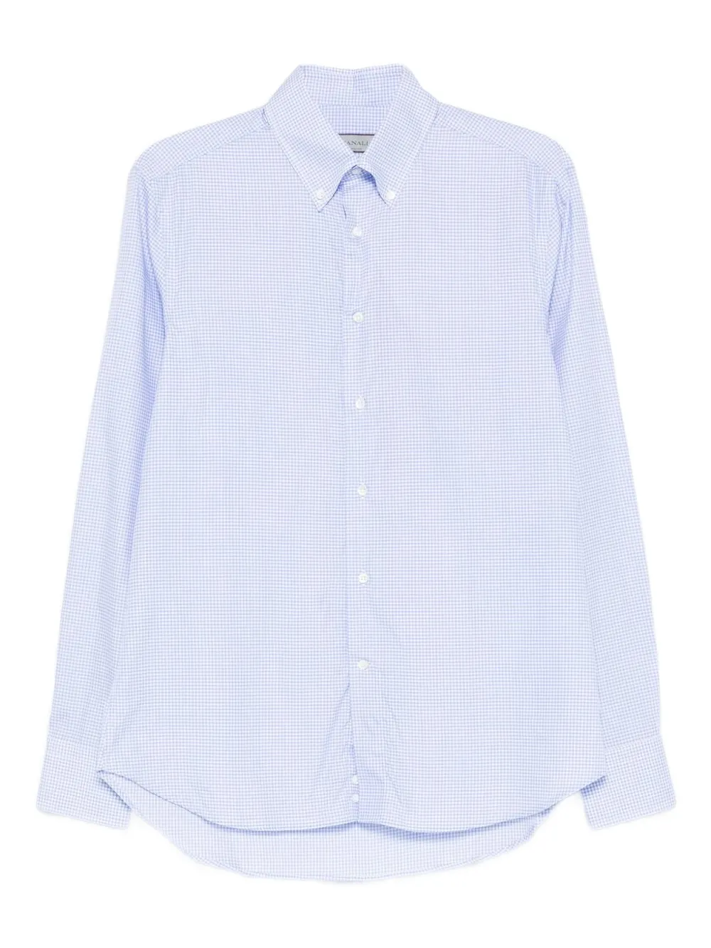 Canali Overhemd met gingham ruit Blauw