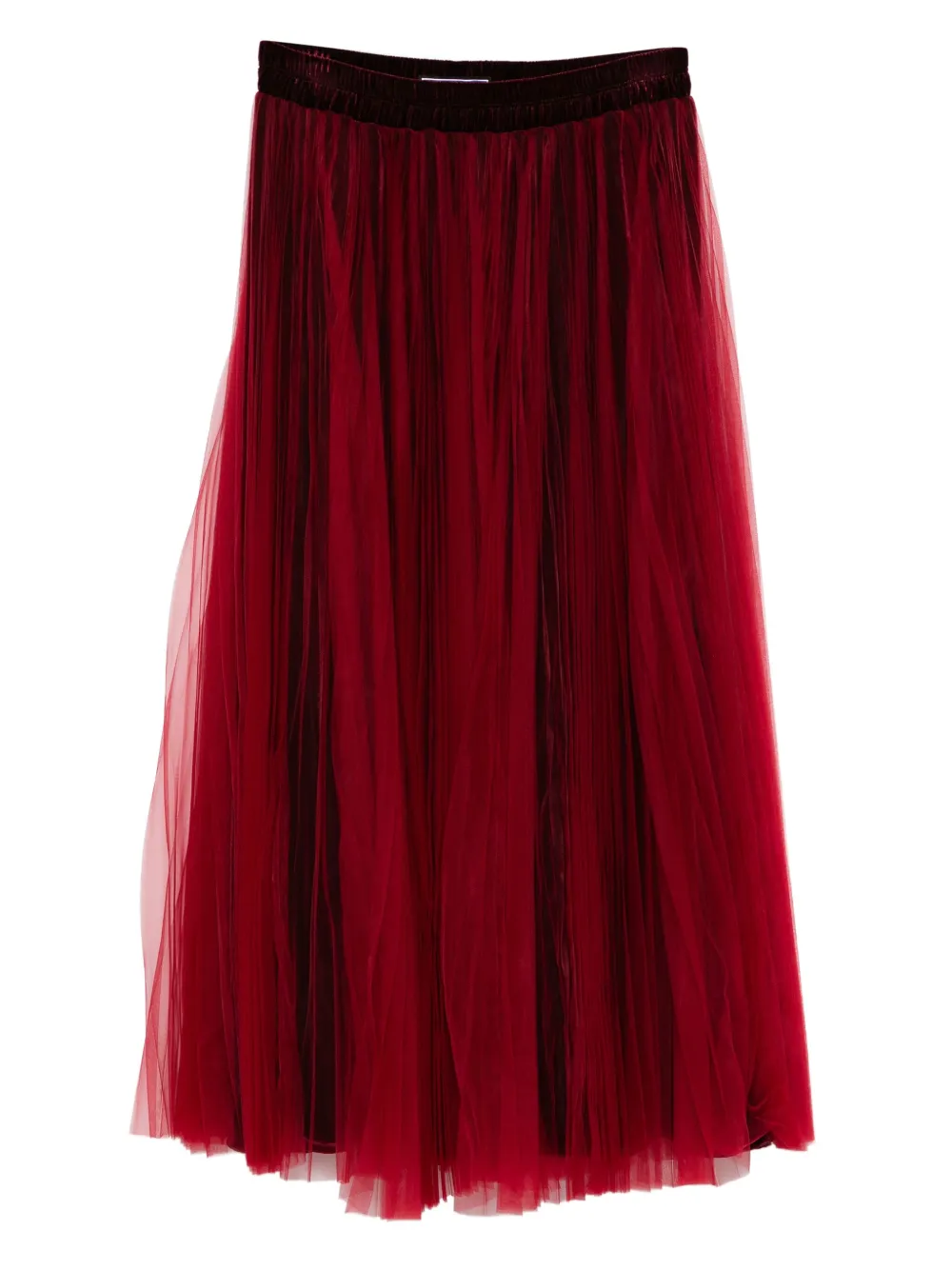 pleated-tulle skirt