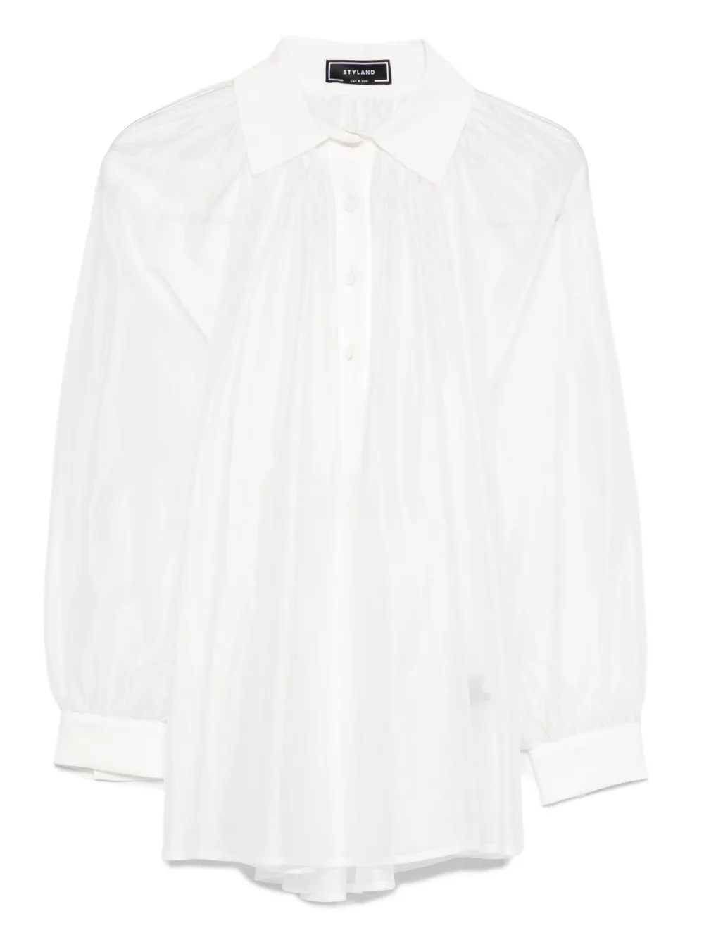 balloon-sleeve blouse