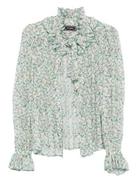 STYLAND floral-print ruffled blouse