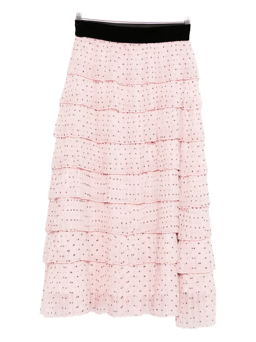 STYLAND polka-dot tiered skirt - Roze