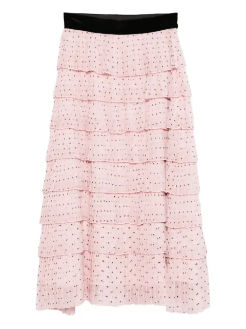 STYLAND polka-dot tiered skirt