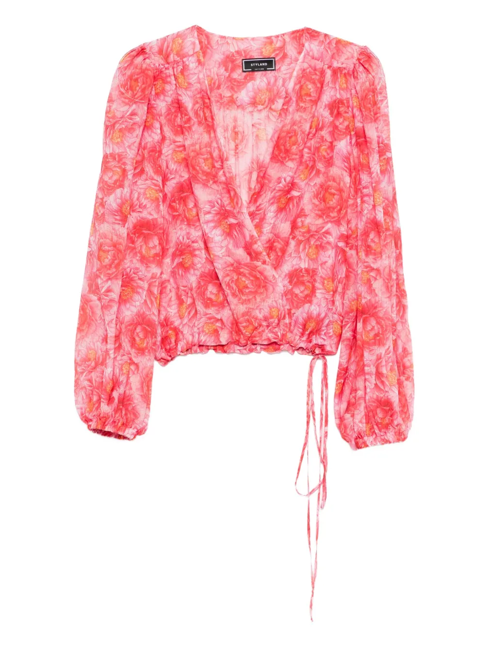 floral-print blouse