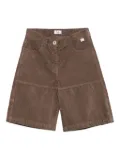 Il Gufo corduroy panelled shorts - Green