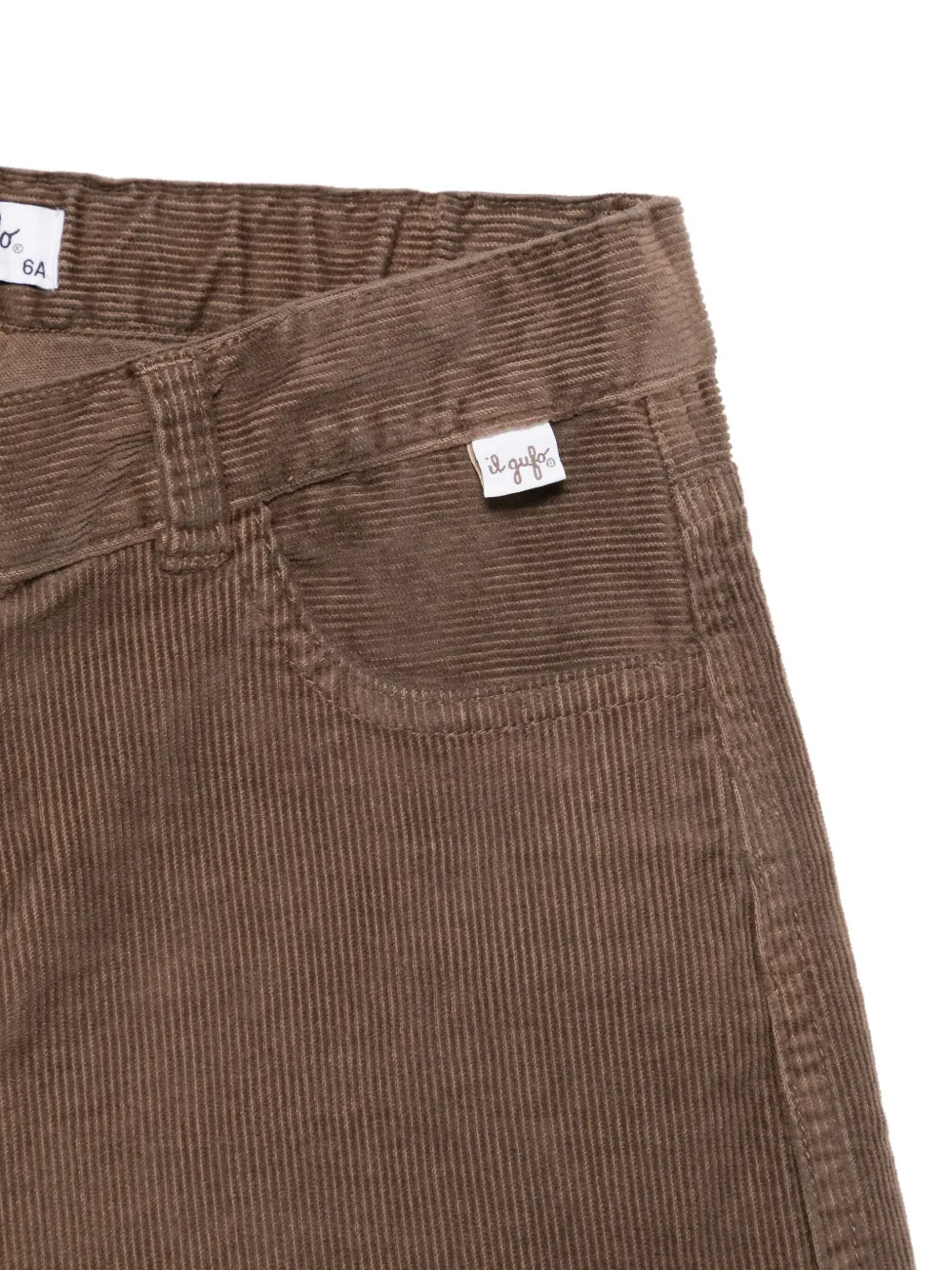 Il Gufo Ribfluwelen shorts met vlakken Groen