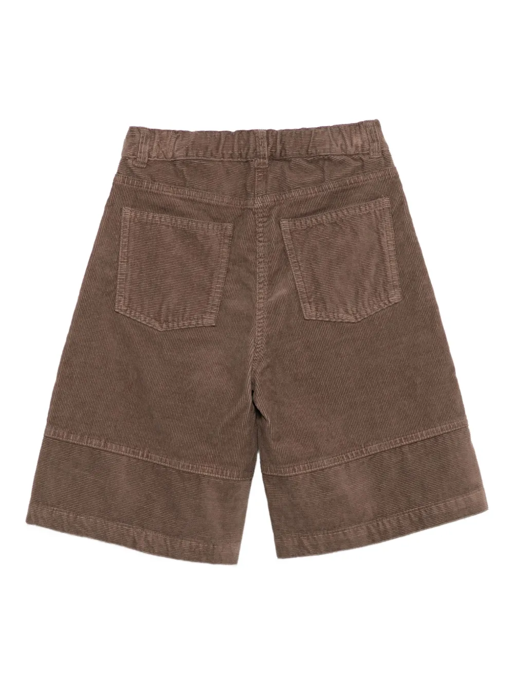 Il Gufo Ribfluwelen shorts met vlakken Groen