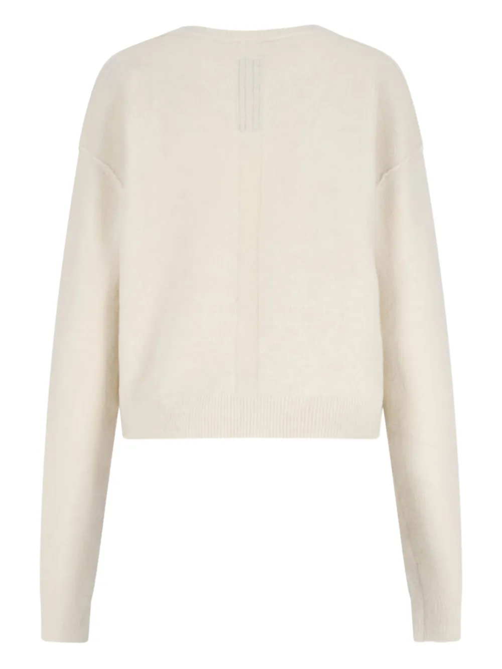 Rick Owens V-neck alpaca wool sweater Beige