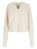 Rick Owens V-neck alpaca wool sweater - Neutrals
