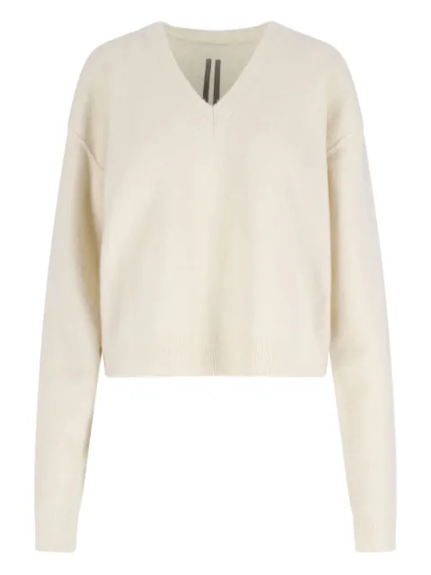 Rick Owens V-neck alpaca wool sweater