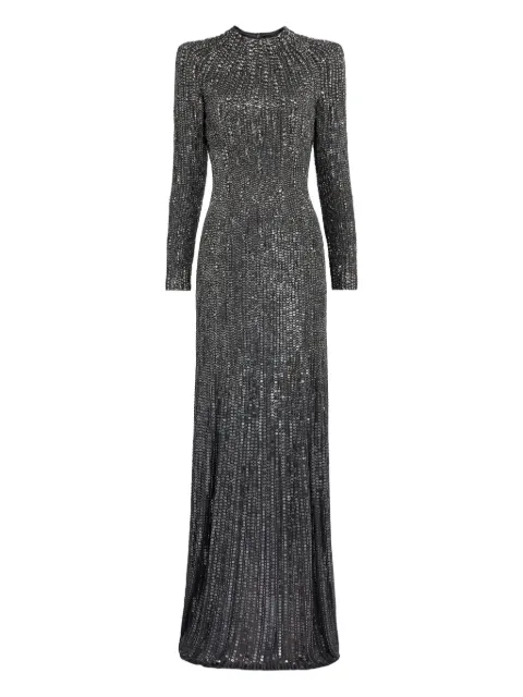 Jenny Packham Rory sequin-embellished long-sleeve maxi dress