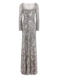 Jenny Packham Kestra sequin-embellished maxi dress - Silver