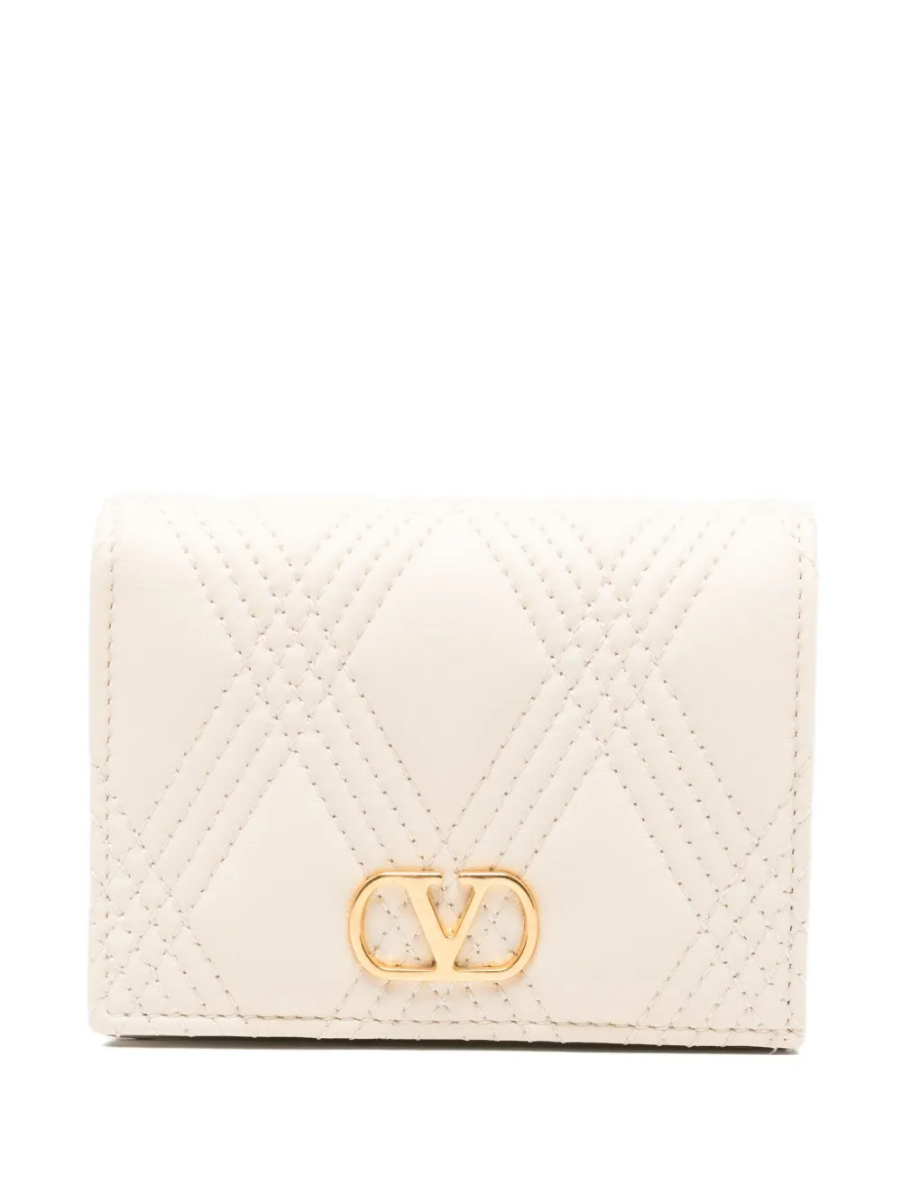 Valentino Garavani Quiltie 67 wallet Beige