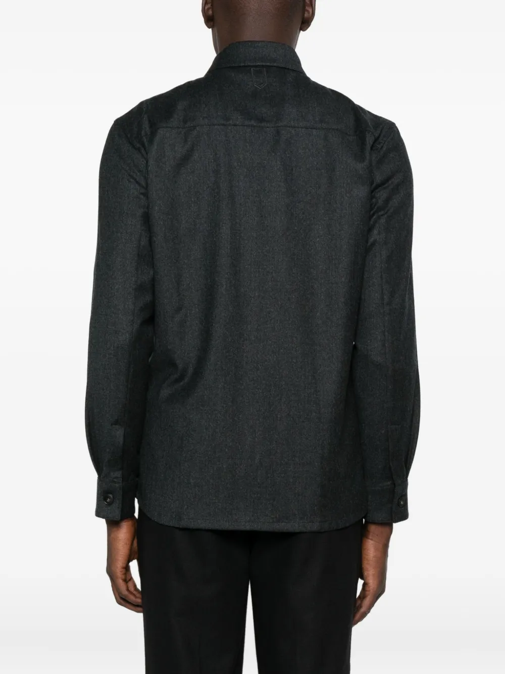 Canali T-shirt met dubbele zak Grijs