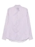 Canali striped cotton shirt - White