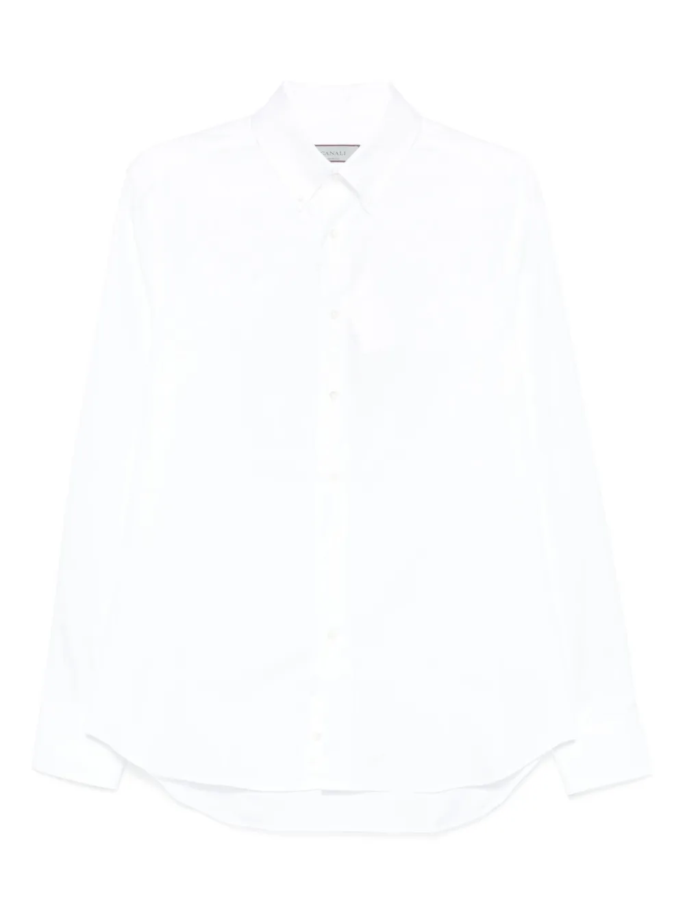 Canali long-sleeve cotton shirt Wit
