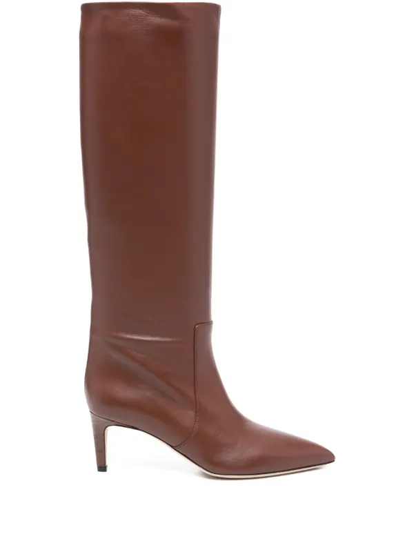 Paris Texas 70mm Leather Knee-high Boots in Brown