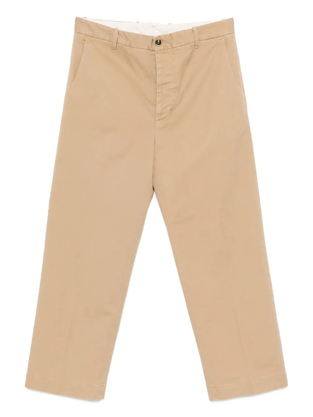 button-fly cotton trousers
