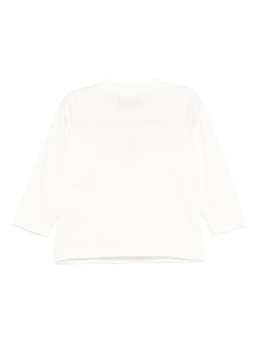 Moschino Kids teddy-embroidered long-sleeve T-shirt Wit
