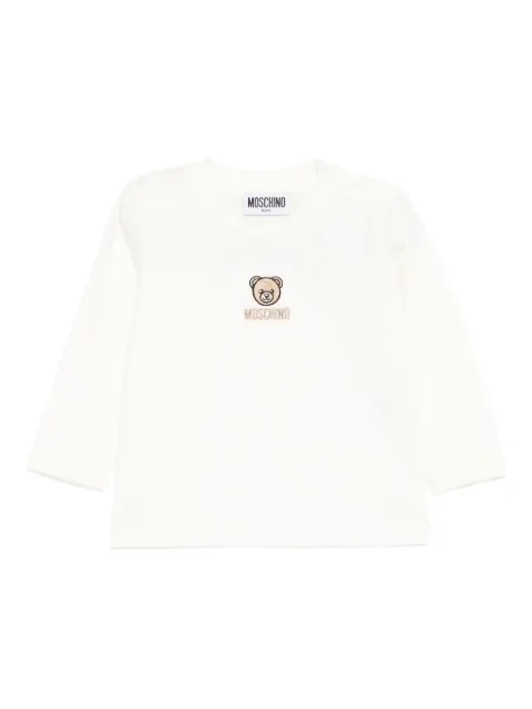 Moschino Kids teddy-embroidered long-sleeve T-shirt