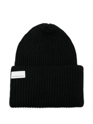GUESS USA ribbed-knit Beanie Hat And Scarf Set | Black  display picture 1