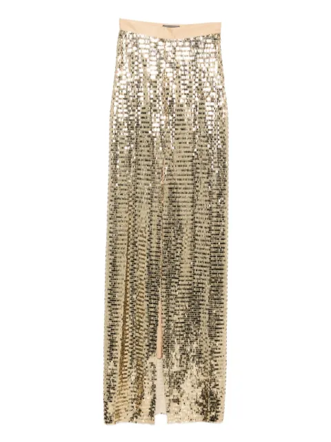 STYLAND sequin-embellished front-split skirt