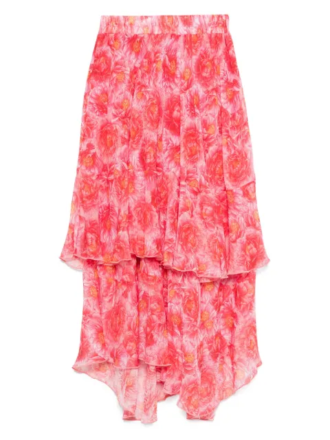 STYLAND floral-print ruffled skirt