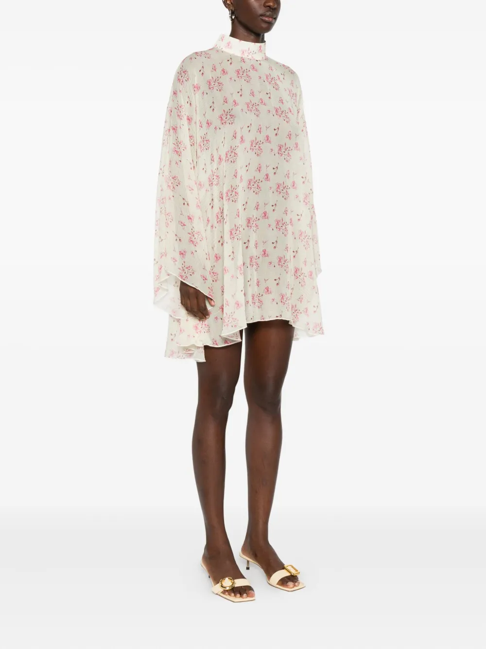 STYLAND floral-print mini dress - Beige