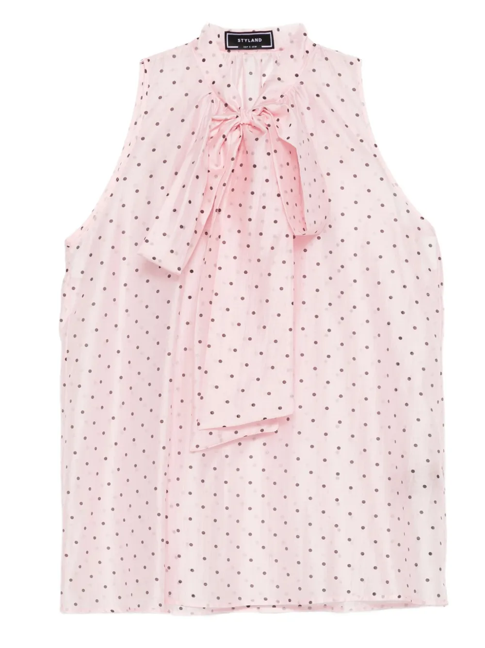 polka-dot blouse