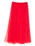 STYLAND pleated-tulle midi skirt - Red