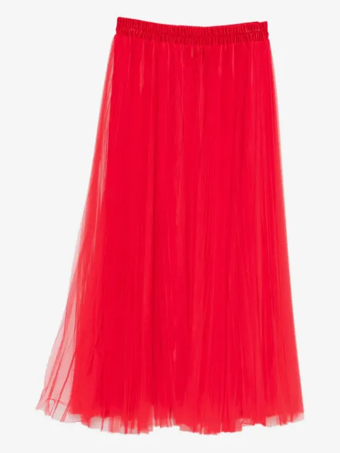 STYLAND pleated-tulle midi skirt