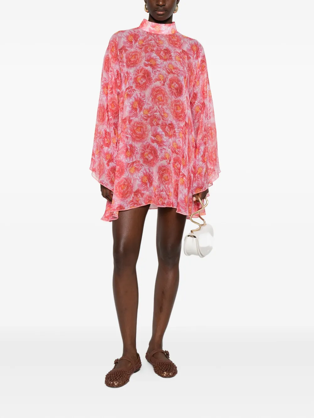 STYLAND floral-print mini dress - Roze