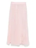 STYLAND pleated polka-dot midi skirt - Pink
