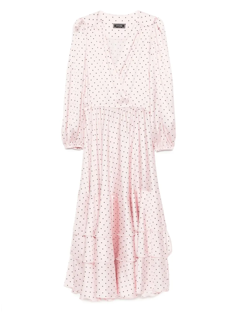 polka-dot ruffled dress