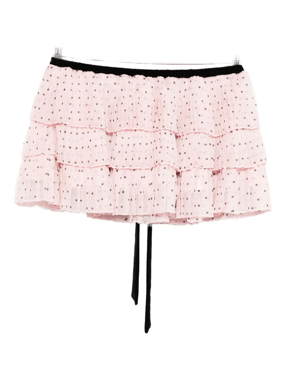 STYLAND polka-dot ruffled mini skirt - Roze