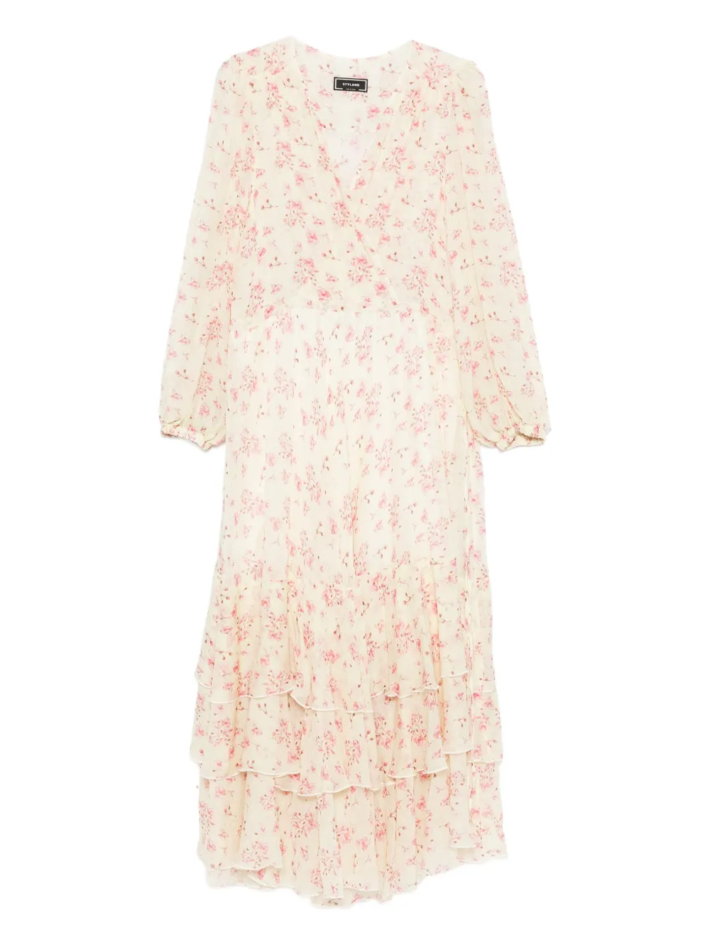 floral-print ruffled dress