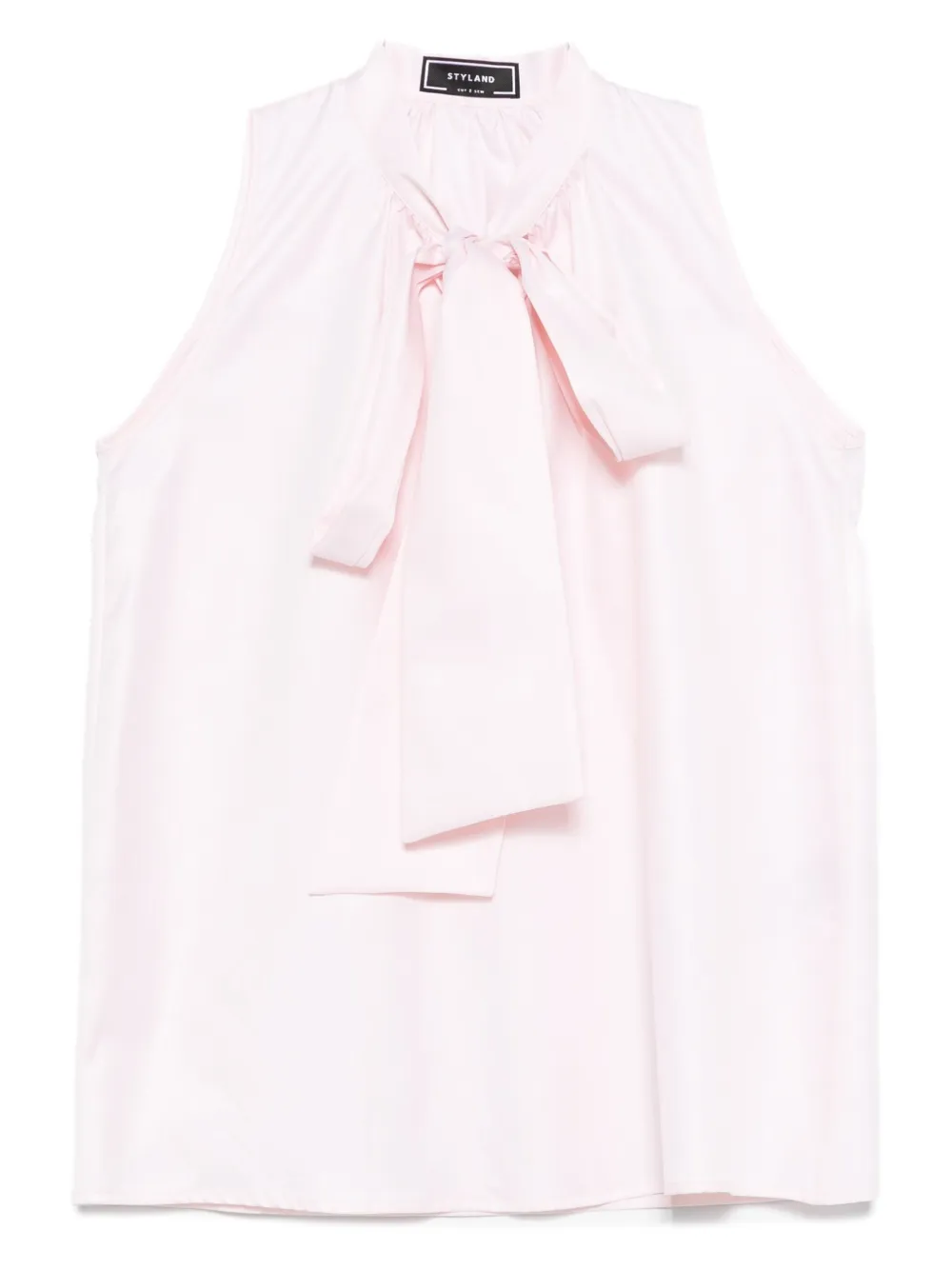 bow-neck sleeveless top