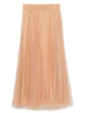 STYLAND pleated-tulle midi skirt - Neutrals