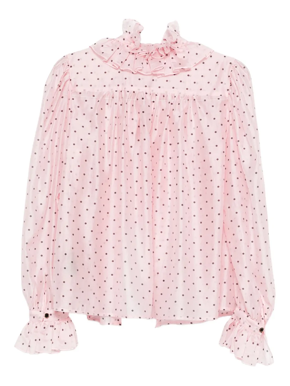 STYLAND polka-dot blouse - Roze