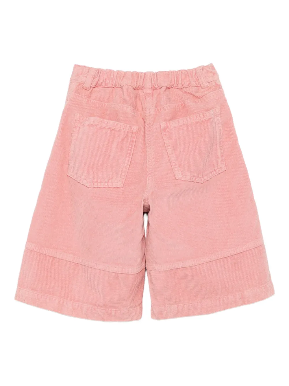Il Gufo Ribfluwelen shorts met vlakken Roze