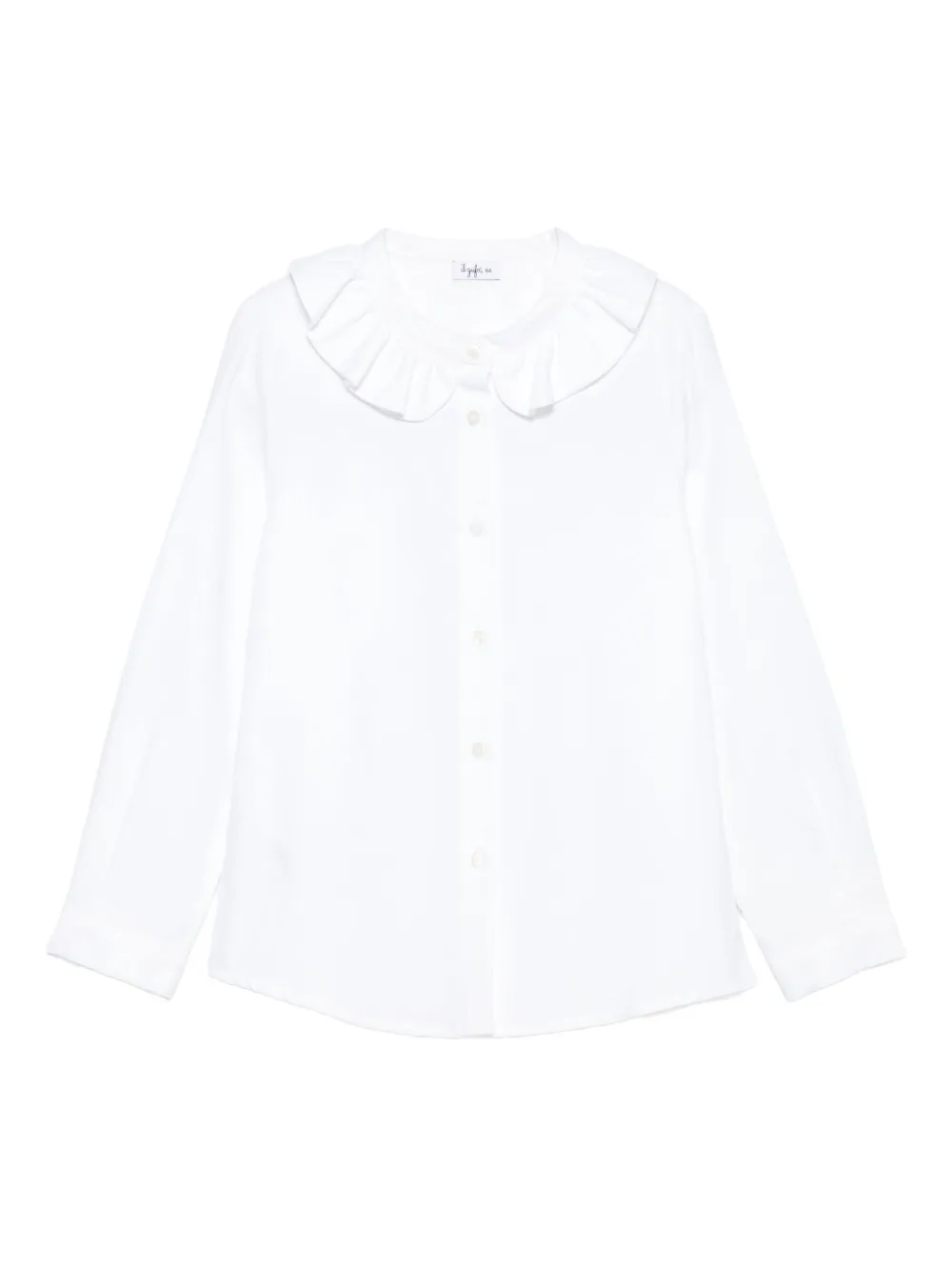 Il Gufo Zijden shirt Wit