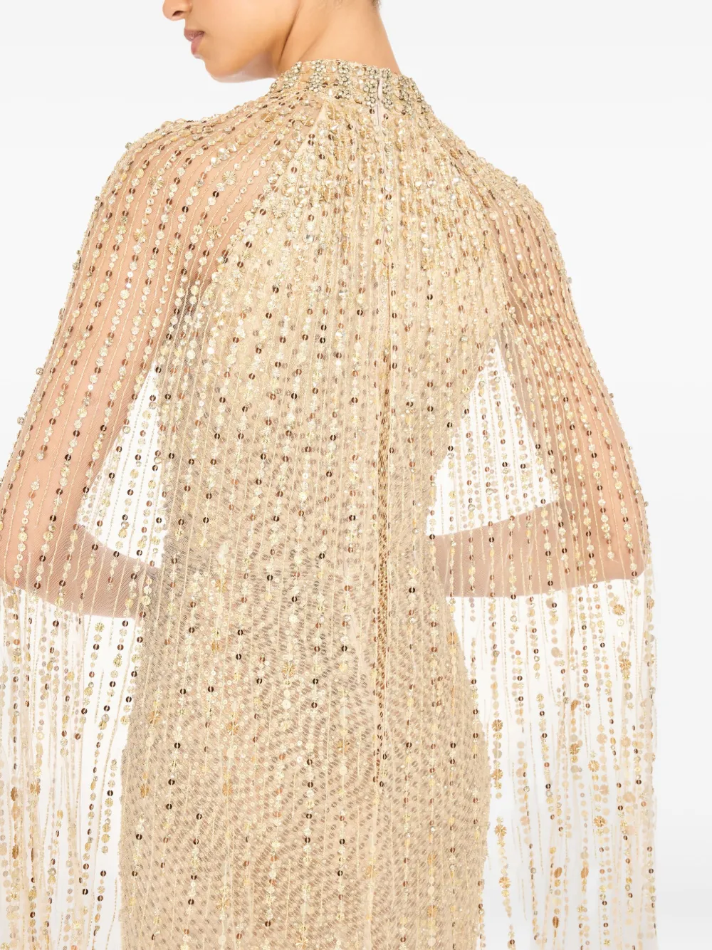 Jenny Packham Maxi-jurk verfraaid met pailletten Goud