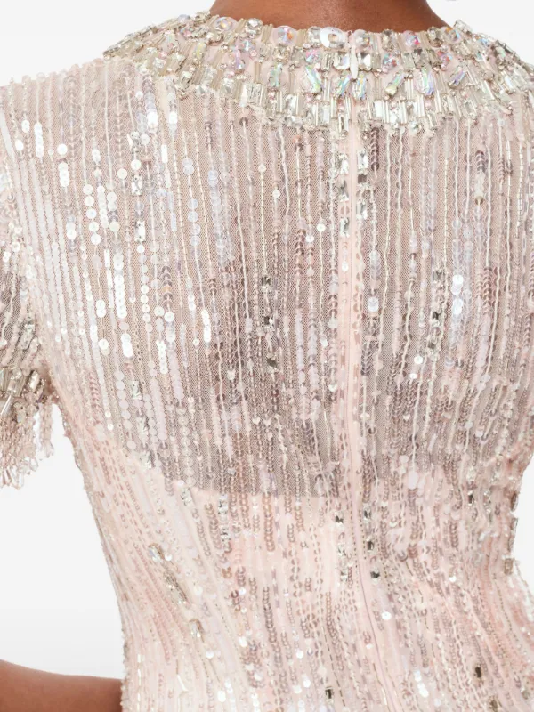 Jenny Packham Nova スパンコール マキシドレス | ニュートラル