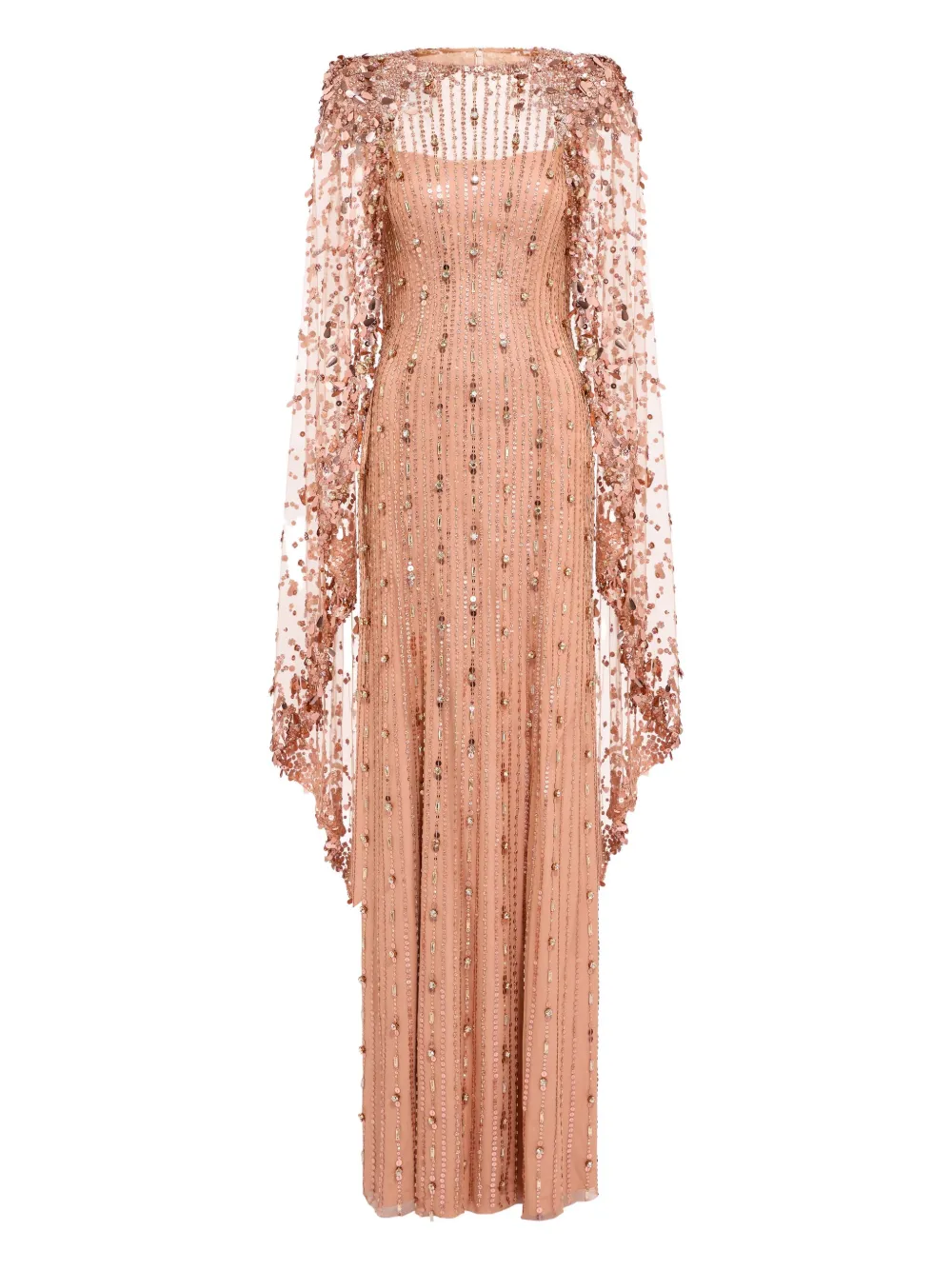 Blaize embellished cape maxi dress