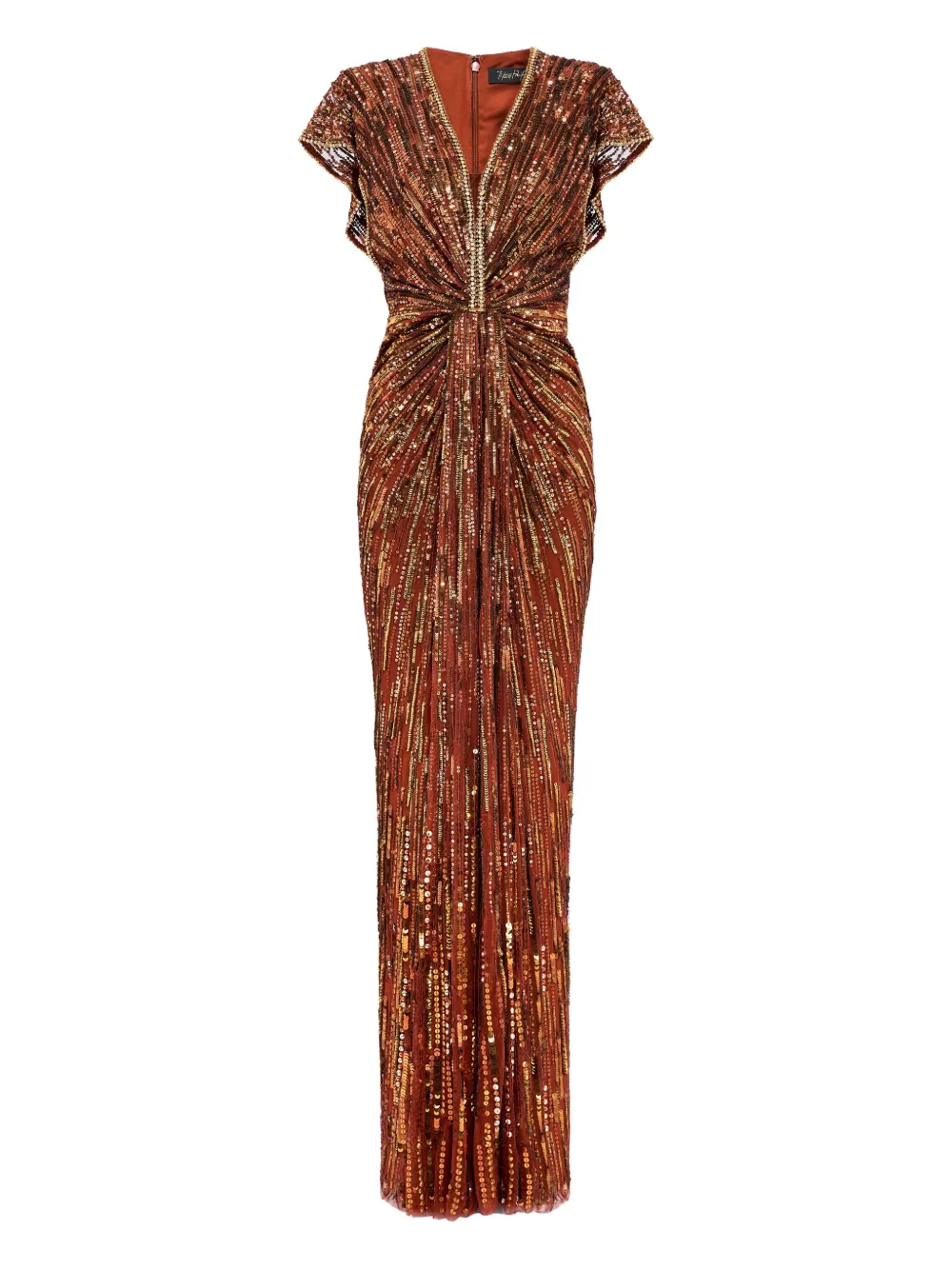 Zola sequin-embellished V-neck maxi dress