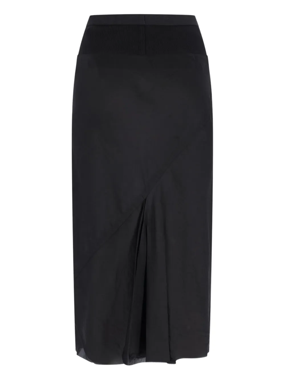 Rick Owens Rok met geplooid vlak - Zwart