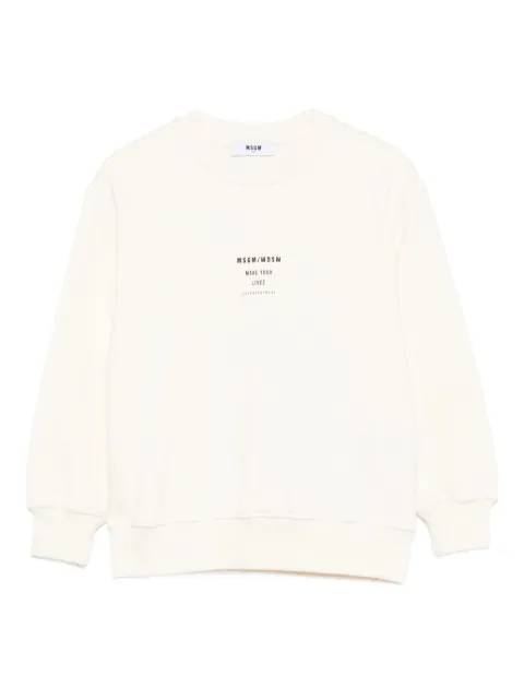 MSGM Kids logo-print cotton sweatshirt