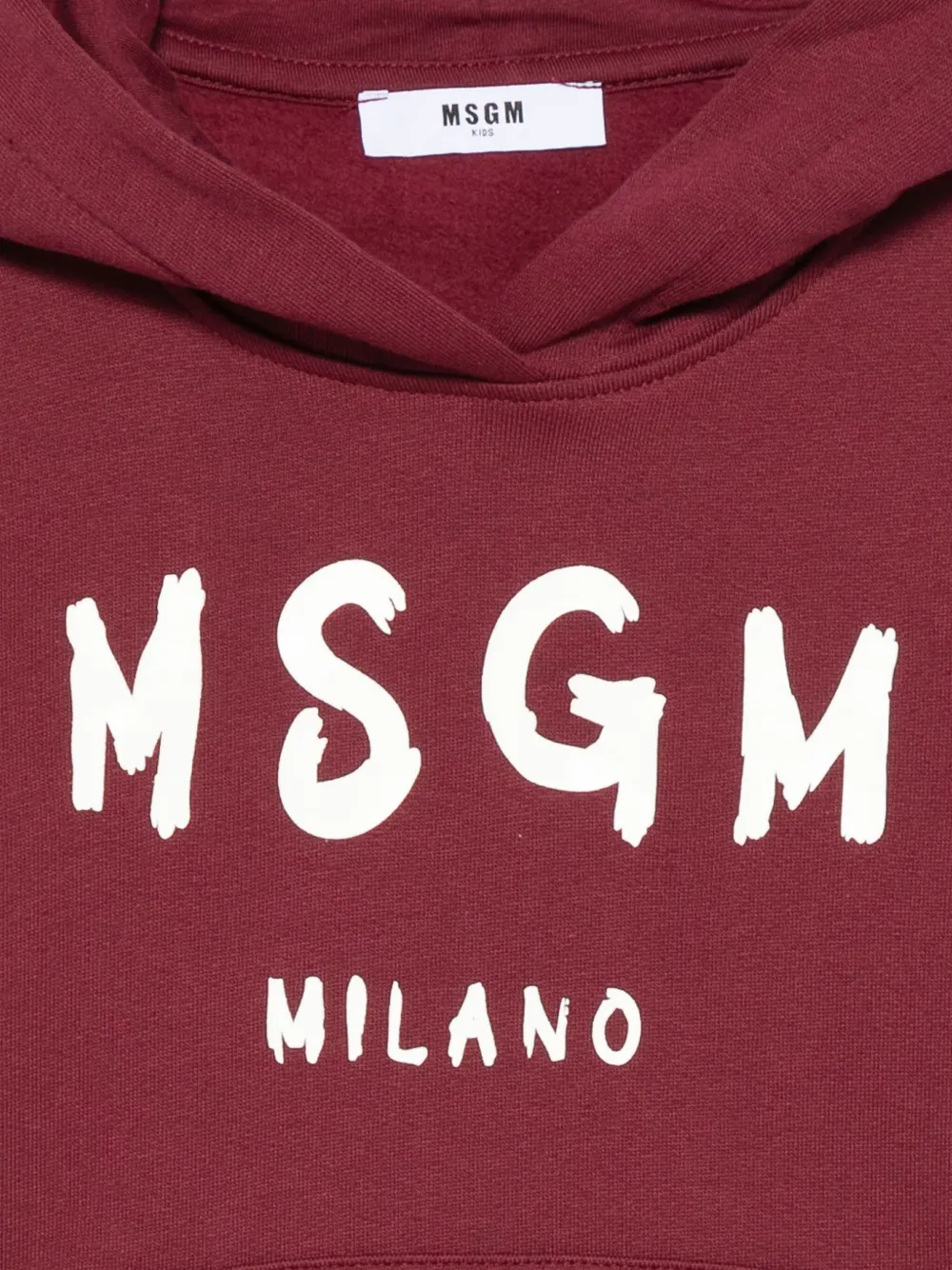 MSGM Kids Hoodie met logoprint Rood