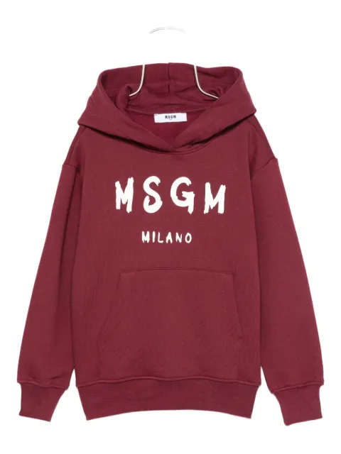 MSGM Kids logo-print hoodie