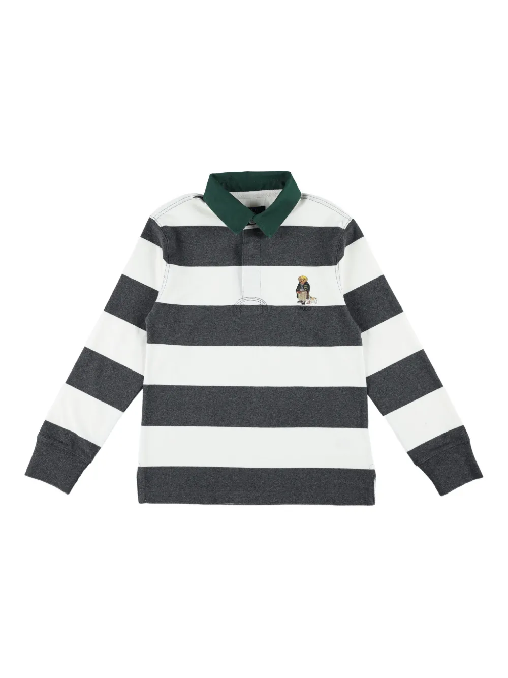 POLO RALPH LAUREN KIDS ストライプ ポロシャツ - ブラック POLO RALPH LAUREN KIDS ストライプ ポロシャツ - ブラック